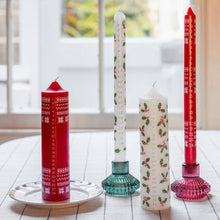 Load image into Gallery viewer, Botanical Holly Christmas Advent Candles | Christmas Countdown |
