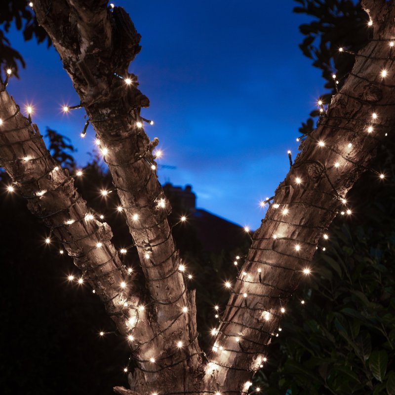 Noma 100 White LED Fit & Forget Battery Operated String Lights