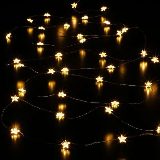 Noma 40 Warm White LED Star Wire Lights - Indoor Use