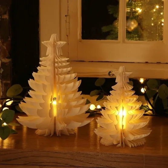 Noma Set of 2 Paper Trees 30cm & 22cm - Indoor Use