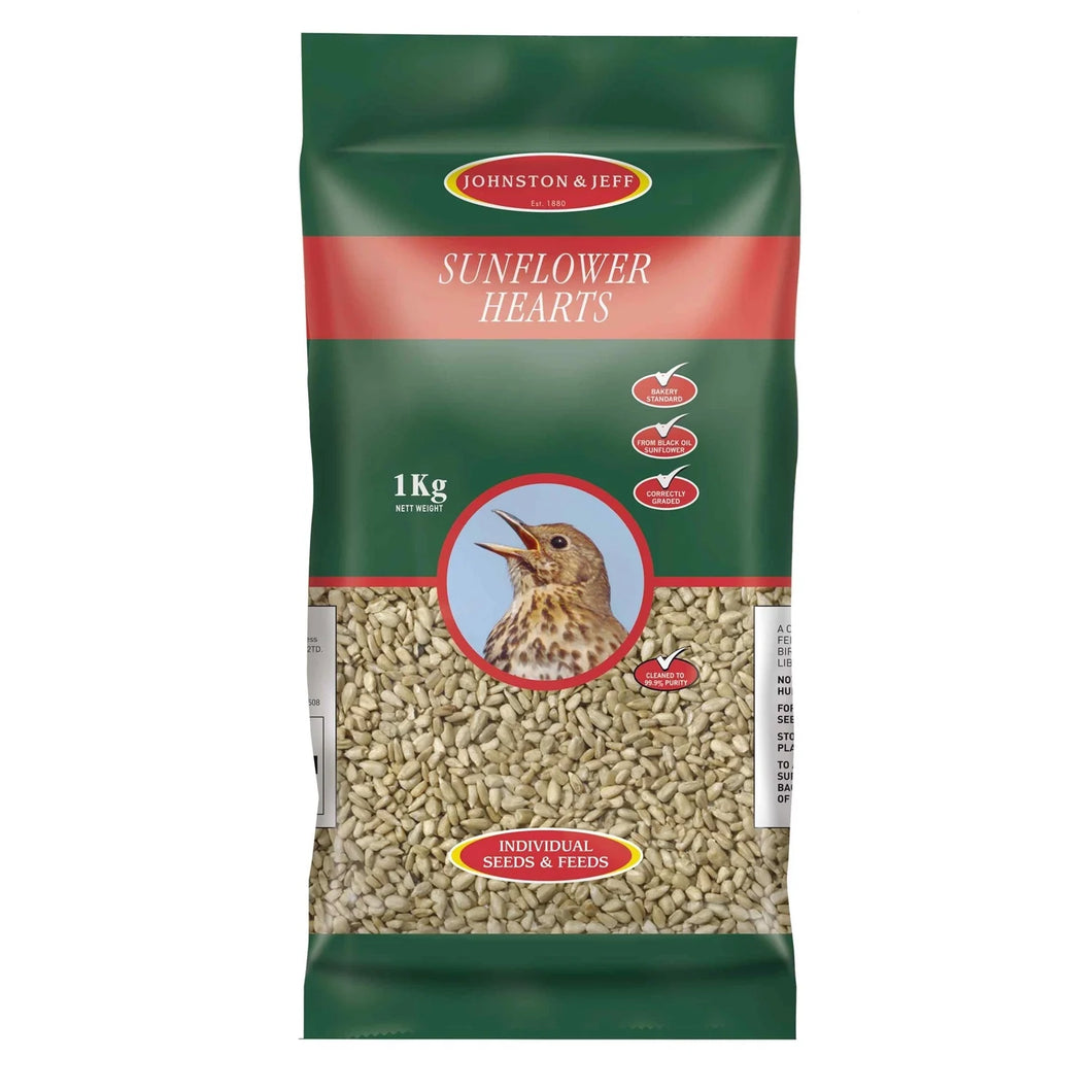 Johnston & Jeff Sunflower Hearts 1Kg Bag