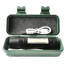 Load image into Gallery viewer, Dekton High Powered Rechargeable LED Flashlight with Storage Case
