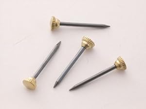 Centurion - Pack of 10 Brass Head Tempered Steel Picture Pins