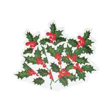 Load image into Gallery viewer, Holly Shaped Paper Napkins - 20 Pack | Christmas Napkins |
