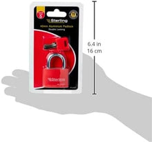 Load image into Gallery viewer, Sterling 40mm Aluminum Padlock Double Locking - APLo42P
