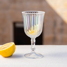 Load image into Gallery viewer, Blue &amp; White Striped Wine Glasses | Glassware |

