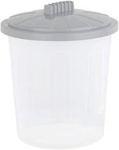 Load image into Gallery viewer, Wham Fun Bin Clear &amp; Cool Grey 8L with twist lock lid
