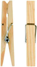 Load image into Gallery viewer, Elliott Traditional Pinewood Clothes Pegs with Contoured Design to Prevent Marking Clothes and Metal Coil Spring for Firm Grip, This Pack Include 36
