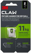 Load image into Gallery viewer, 3M Claw Drywall Picture Hanger (proven to hold 11kg) 2pk
