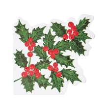 Load image into Gallery viewer, Holly Shaped Paper Napkins - 20 Pack | Christmas Napkins |
