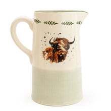 Load image into Gallery viewer, Ceramic Jug Highland Cow 20cm 2PK
