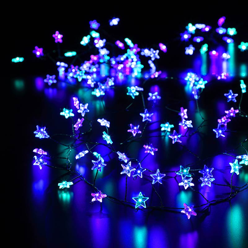 Noma 360 Multi Coloured Pastel LED Micro Star Garland