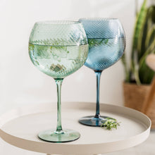Load image into Gallery viewer, Twist Gin Glasses - Set of 2 Blue/Green

