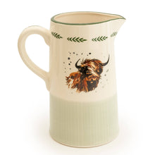 Load image into Gallery viewer, Ceramic Jug Highland Cow 20cm 2PK
