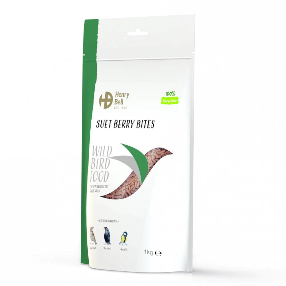 Henry Bell Suet Berry Bites Wild Bird Food - 1Kg Bag