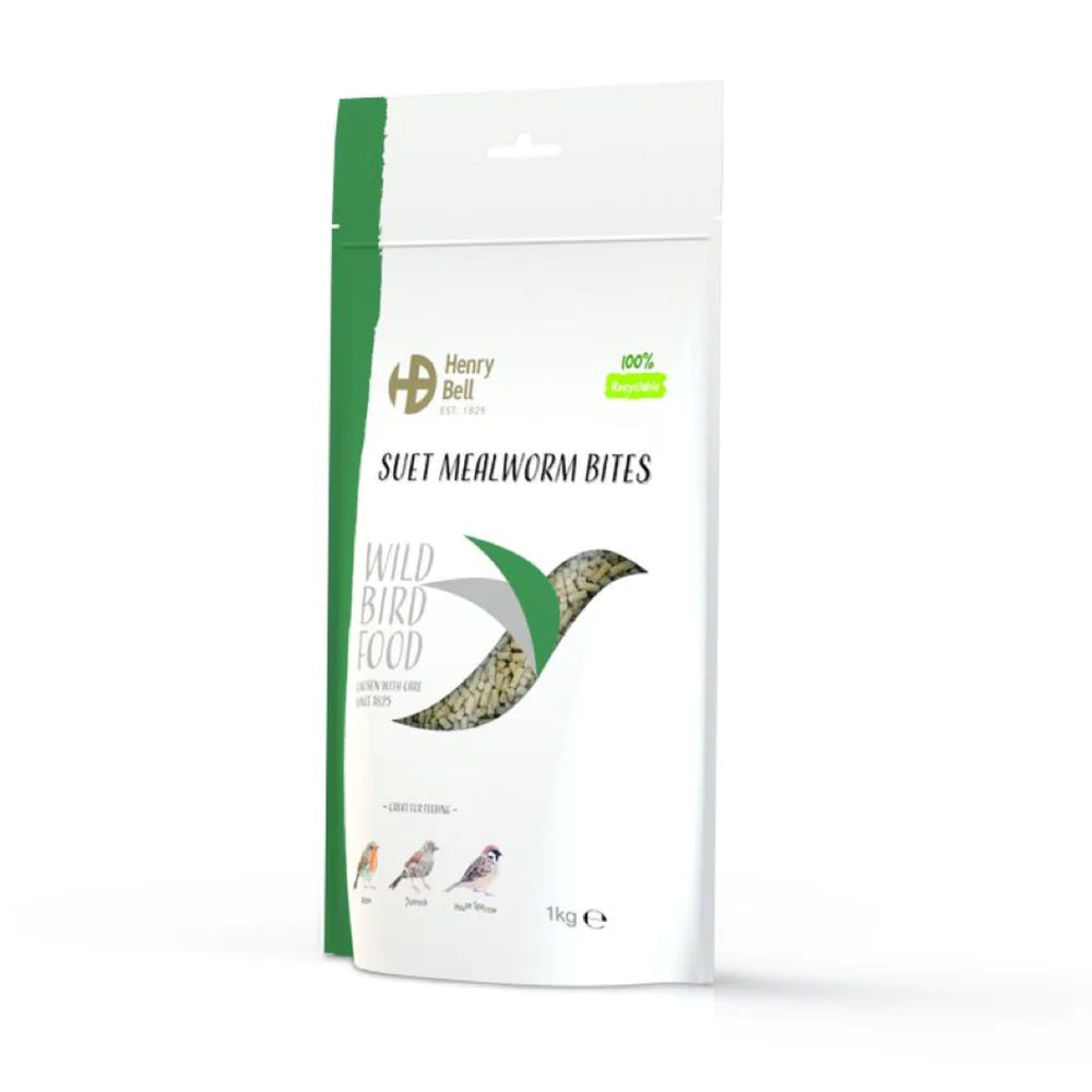 Henry Bell Suet Mealworm Bites 1Kg Bag