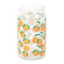 Load image into Gallery viewer, Orange Print Can Glass
