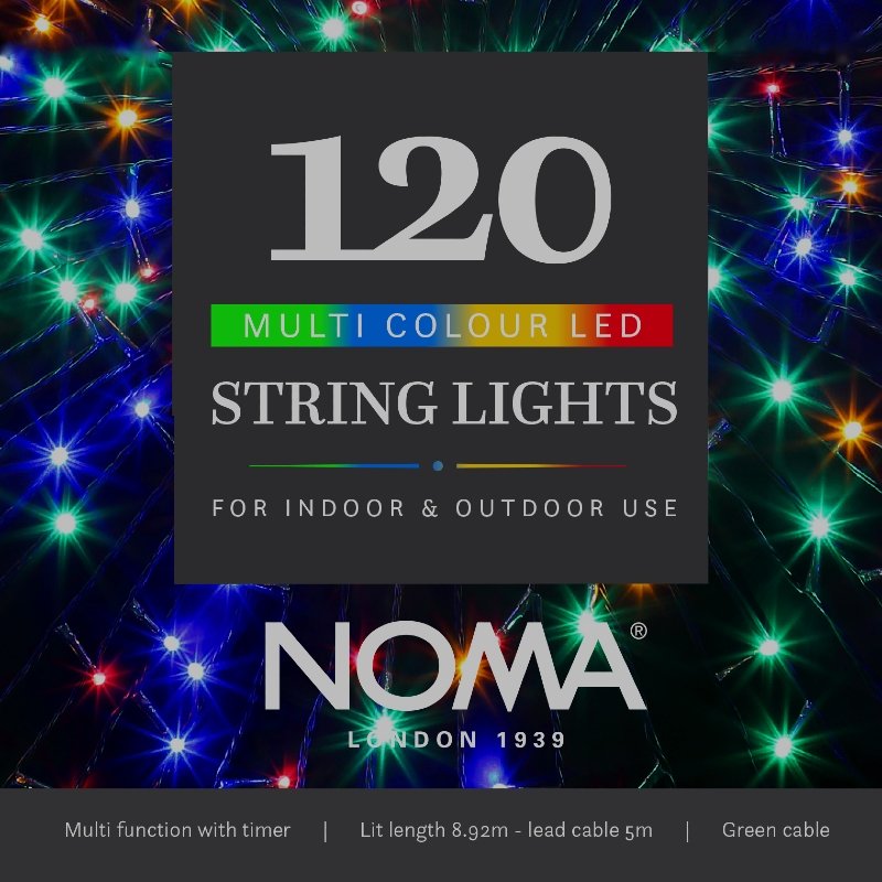 Noma 120 Multi Coloured LED String Lights