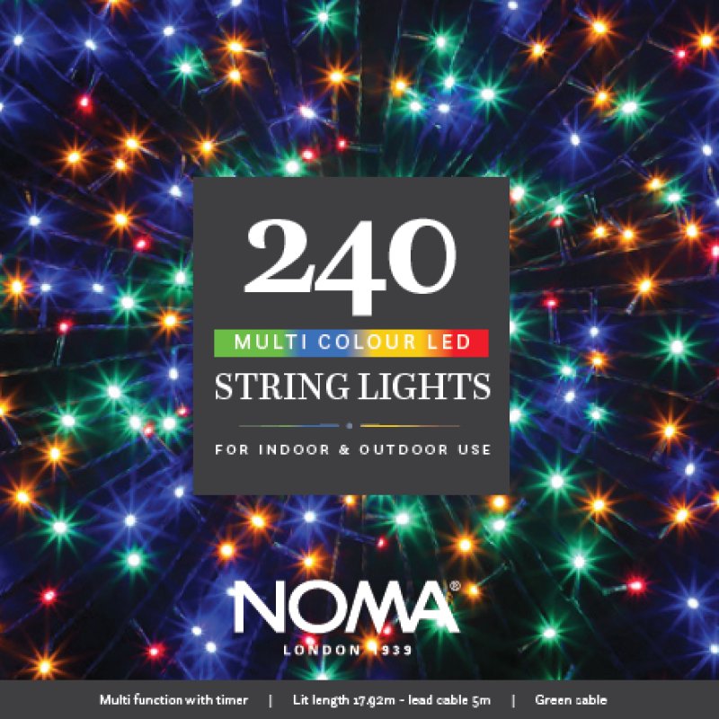 Noma 240 Multi Coloured LED String Lights