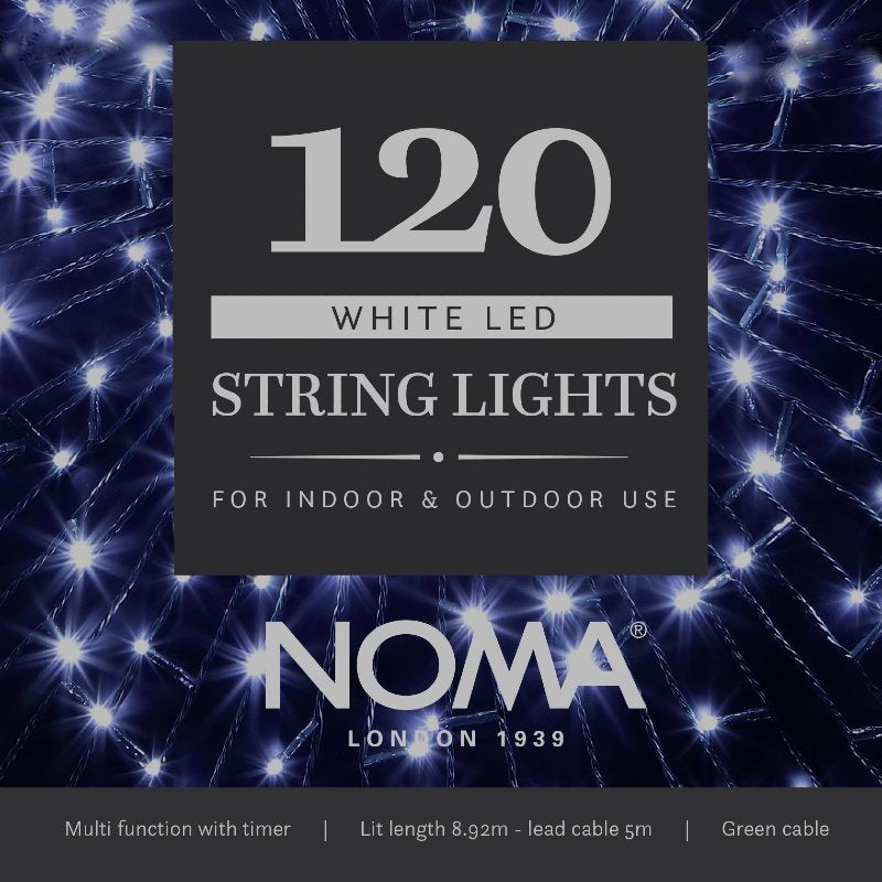 Noma 120 White LED String Lights