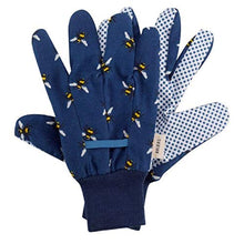 Load image into Gallery viewer, Briers Multi-Task Cotton Grip Triple Pack Bees Gardening Gloves  Medium
