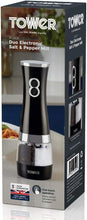 Load image into Gallery viewer, Tower Black Duo Electronic Salt &amp; Pepper Mill
