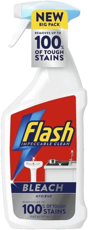 Flash Bleach Cleaning Spray with Eucalyptus Scent, 800ml