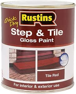 Rustins Quick dry Step & Tile Red Gloss Paint 500ml