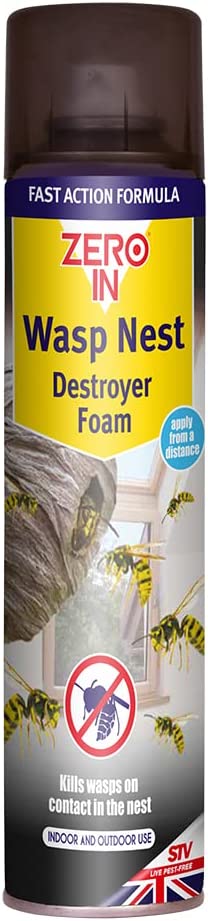 Zero In Wasp Nest Killer Foam (Indoor and Outdoor Treatment for Wasps Nests) 300ml