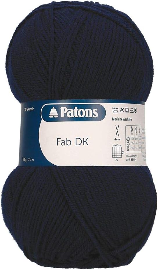 Patons Knitting Yarn, Acrylic, Navy, 100g (02320)