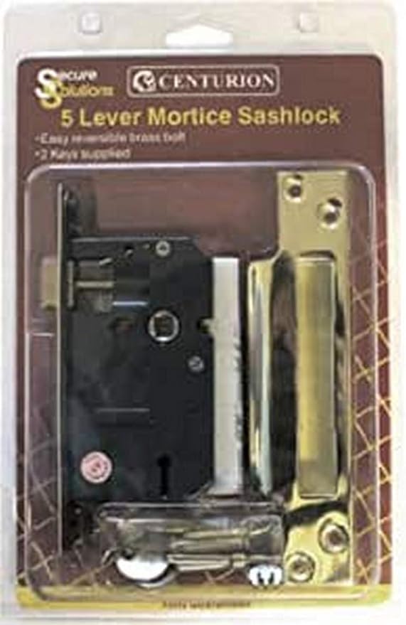 Centurion 5 Lever Mortice Sashlock - Brass - SP174P