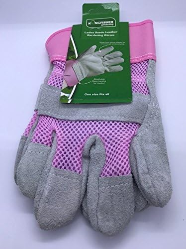 KINGFISHER Heavy Duty Ladies Leather Gardening/Work Gloves