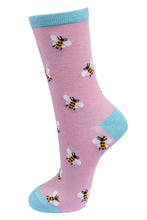 Load image into Gallery viewer, Women's Bamboo Socks - Pink, Bee
