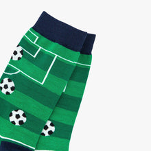 Load image into Gallery viewer, Football Pitch Bamboo Socks in Green: UK 7-11 | EU 40.5-46 | US 8-12
