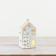 Load image into Gallery viewer, 17cm LED Christmas House w/ Gold Trees
