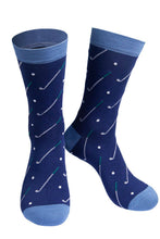 Load image into Gallery viewer, Men's Bamboo Socks - Blue, Golf
