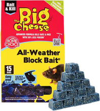 Load image into Gallery viewer, The Big Cheese all-weather block bait 15x10g blocks

