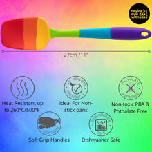 Load image into Gallery viewer, Taylors Eye Witness Large Silicone Rainbow Spatula Spoon
