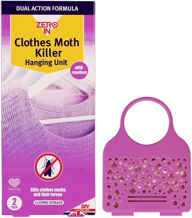 Zero In Clothes Moth Killer Hanging Unit - Twinpack.