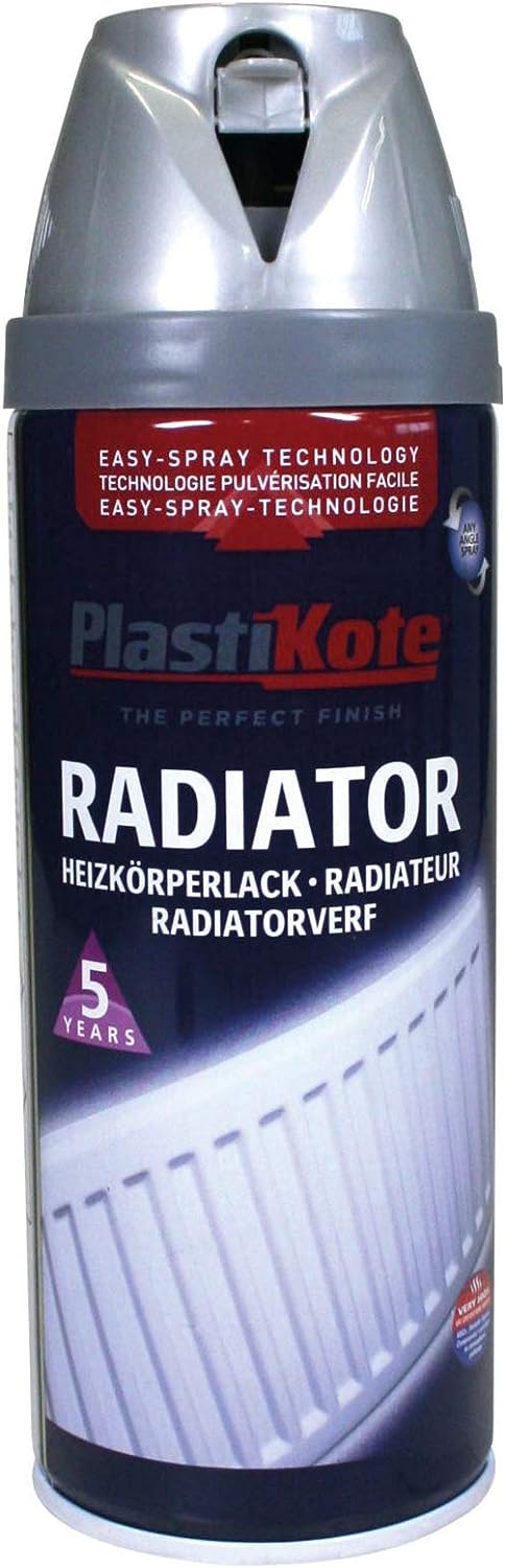 Plasti-kote Radiator Paint 400ml Satin Chrome
