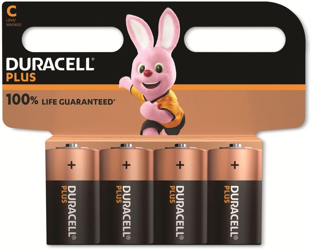 Duracell Plus 100% Life Guaranteed 4 Pack