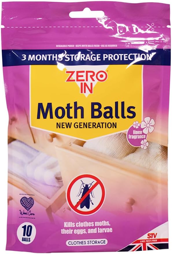 Zero In New Generation Moth Balls - 10-Pack.
