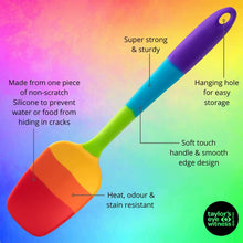 Load image into Gallery viewer, Taylors Eye Witness Large Silicone Rainbow Spatula Spoon
