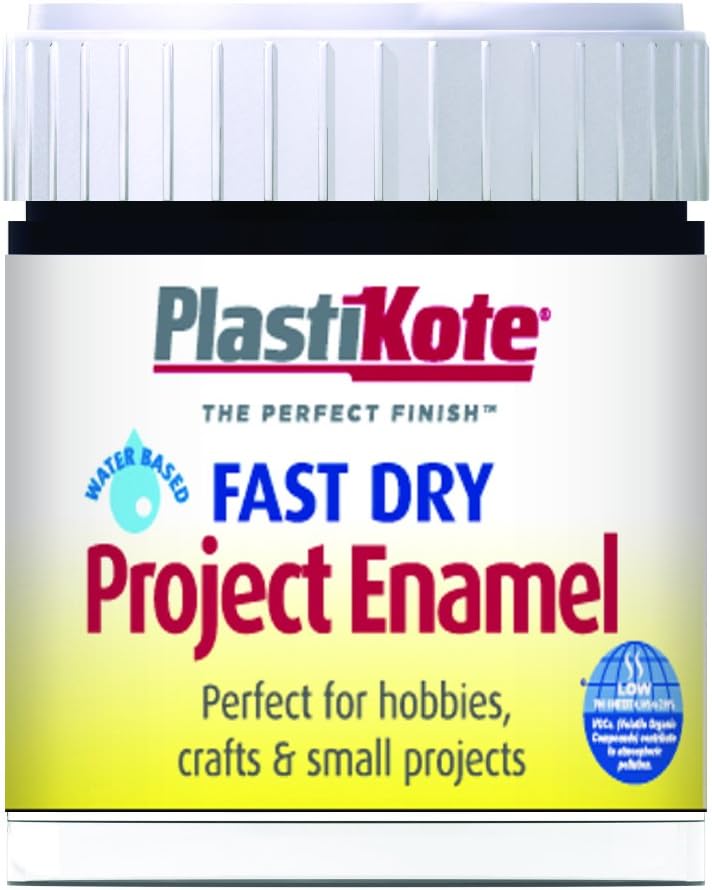 Plasti-Kote Fast Dry Project Enamel 59ML, Flat Black