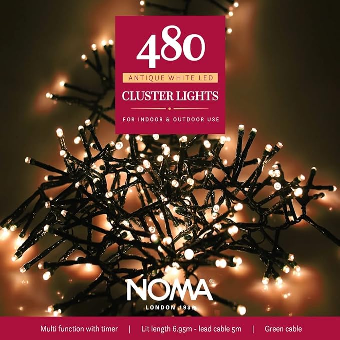 Noma 480 Antique White LED Cluster Lights