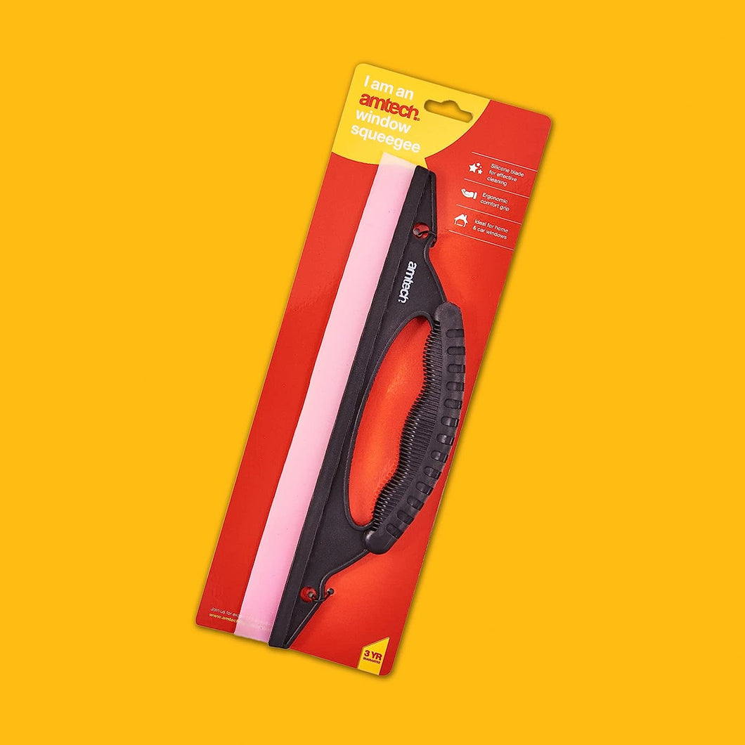 Amtech Window Squeegee, High Quality Glass Wiper for Home and Car, Comfortable Grip Handle