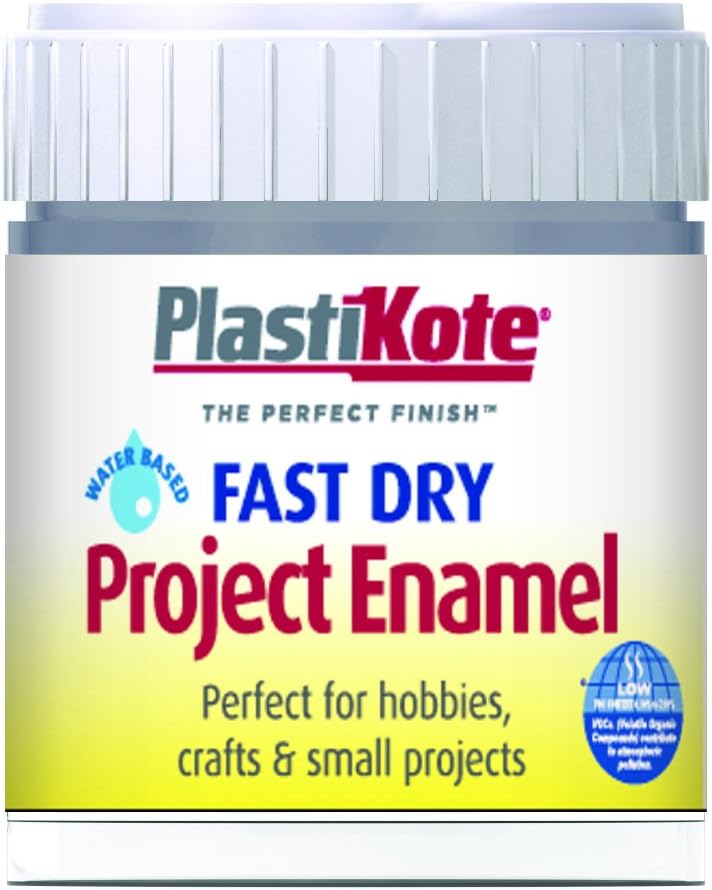 Plasti-Kote Fast Dry Project Enamel 59ML, Pewter