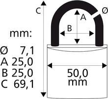 Load image into Gallery viewer, Sterling 50mm Aluminium Padlock Double Locking - APL052P
