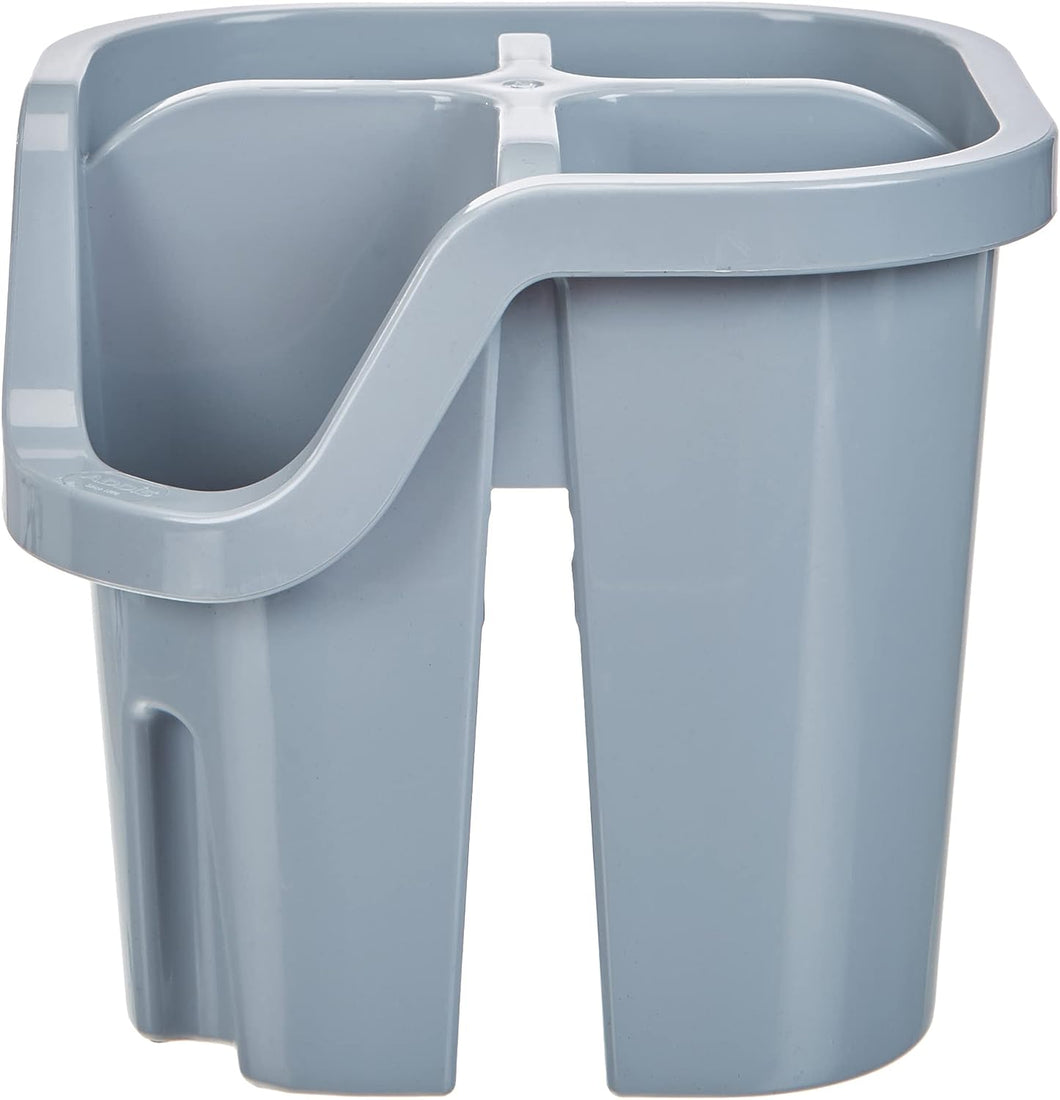 Addis Eco 100% Recycled Plastic Cutlery Utensil Drainer Tray holder caddy with 4 compartment, grey