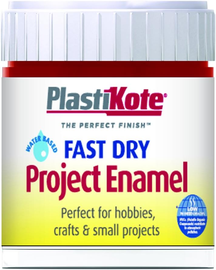 Plasti-Kote Fast Dry Project Enamel 59ML, Metallic Red